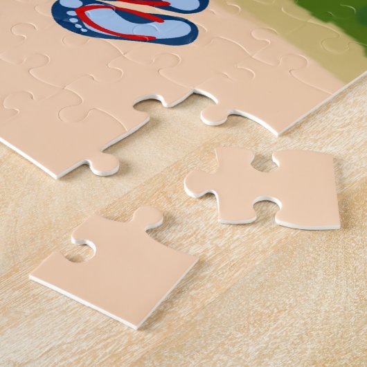 Gepensioneerd.. zie je op het strand! legpuzzel (Zijkant)
