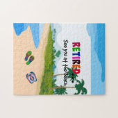 Gepensioneerd.. zie je op het strand! legpuzzel (Horizontaal)