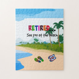 Gepensioneerd.. zie je op het strand! legpuzzel