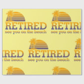 Gepensioneerd Zie je op het strand Wrapping Paper Cadeaupapier (Vlak)