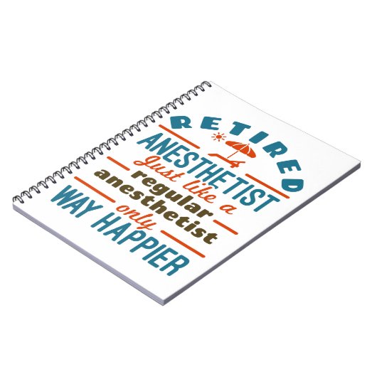 Gepensioneerd Zuster Anesthetist CRNA Way Happier Notitieboek (Linkerzijde)