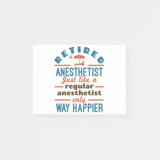 Gepensioneerd Zuster Anesthetist CRNA Way Happier Post-it® Notes (Voorkant)