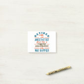 Gepensioneerd Zuster Anesthetist CRNA Way Happier Post-it® Notes (Op bureau)