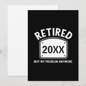 Gepensioneerde 20XX Humor Kaart (Voorkant / Achterkant)