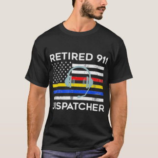 Gepensioneerde 911 vlag verzender t-shirt