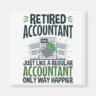 Gepensioneerde accountant Funny CPA Retirement Hap Magneet