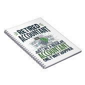 Gepensioneerde accountant Funny CPA Retirement Hap Notitieboek (Rechterzijde)