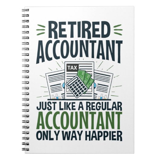 Gepensioneerde accountant Funny CPA Retirement Hap Notitieboek (Voorkant)
