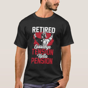 Gepensioneerde afscheid Hallo Pensioenretiree Vuur T-shirt