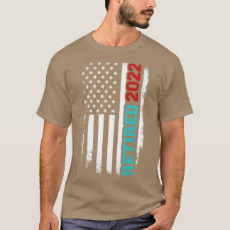 Gepensioneerde  Amerikaanse vlag 2022 T-shirt