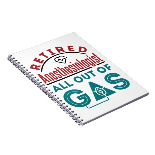 Gepensioneerde anesthesioloog helemaal uit het gas notitieboek (Rechterzijde)