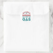 Gepensioneerde anesthesioloog helemaal uit het gas ronde sticker (Tas)