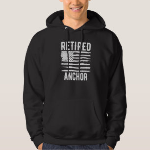 Gepensioneerde Anker Beroep Amerikaanse Vlag Hoodie