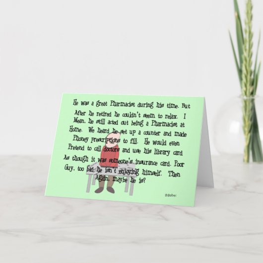 Gepensioneerde apotheker "Kan niet loslaten" Verha Kaart (Voorkant)