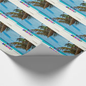 Gepensioneerde architect, strandplezier cadeaupapier (Hoek)