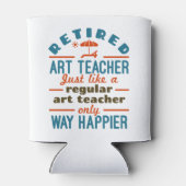 Gepensioneerde Art leraar pensionering gelukkiger Blikjeskoeler (Achterkant)