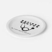 Gepensioneerde arts Stethoscoop Sassy Grappig Pens Papieren Bordje (Gekanteld)