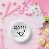 Gepensioneerde arts Stethoscoop Sassy Grappig Pens Papieren Kommen (Feest)