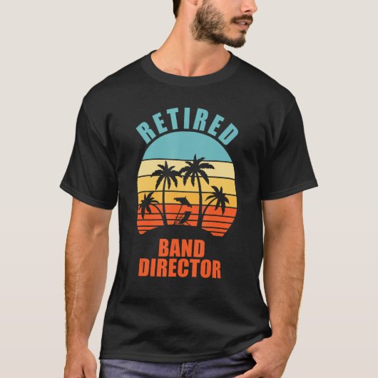 Gepensioneerde band directeur Funny Music Happy Re T-shirt (Voorkant)