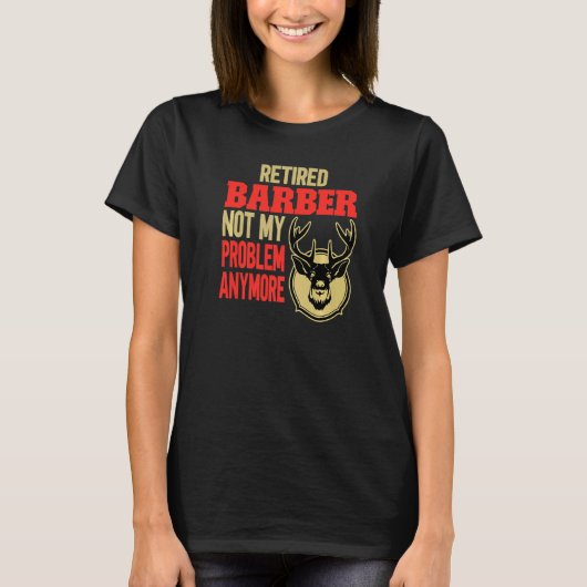 Gepensioneerde Barber Deer Hunting T-shirt (Voorkant)