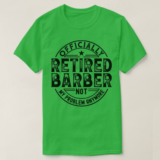 Gepensioneerde Barber T-shirt (Design voorkant)