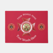 Gepensioneerde bataljon Chief 3 Bugle Custom Deurmat (Voorkant)