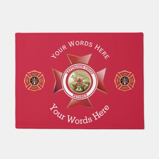 Gepensioneerde bataljon Chief 3 Bugle Custom Deurmat (Voorkant)