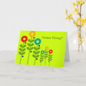 Gepensioneerde bibliothecaris Kaart Floral (Gele Bloem)