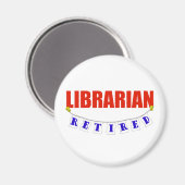 GEPENSIONEERDE BIBLIOTHECARIS MAGNEET (Voorkant / Achterkant)