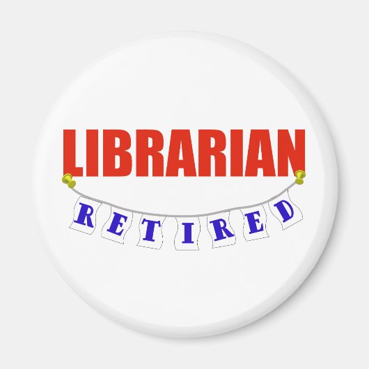 GEPENSIONEERDE BIBLIOTHECARIS MAGNEET (Voorkant)