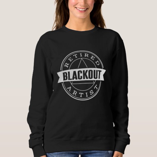 Gepensioneerde blackout-artiest grappig een soberh trui (Voorkant)