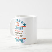 Gepensioneerde boorechten in ruste Oudere Bosbouw  Koffiemok (Voorkant links)