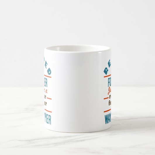 Gepensioneerde boorechten in ruste Oudere Bosbouw  Koffiemok (Center)