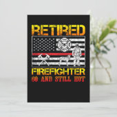 Gepensioneerde brandweerman 60e verjaardag dunne r kaart (Staand voorkant)