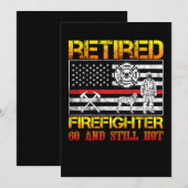 Gepensioneerde brandweerman 60e verjaardag dunne r kaart (Voorkant / Achterkant)