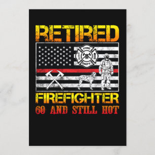 Gepensioneerde brandweerman 60e verjaardag dunne r kaart