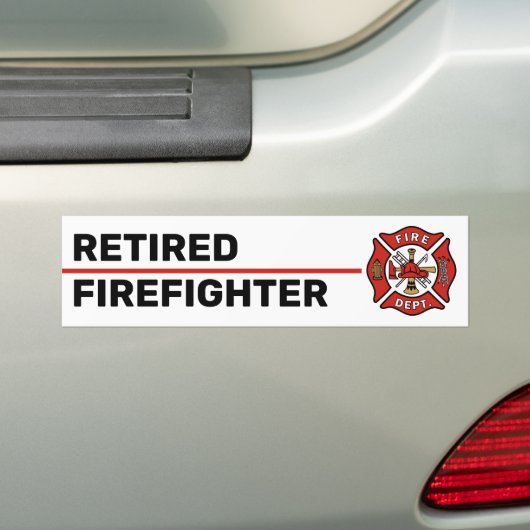  gepensioneerde brandweerman Bumpersticker (Op auto)