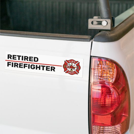  gepensioneerde brandweerman Bumpersticker (Op Truck)