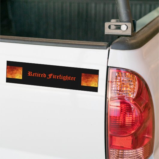 Gepensioneerde brandweerman Bumpersticker (Op Truck)