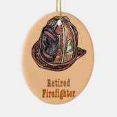 Gepensioneerde brandweerman keramisch ornament (Rechts)