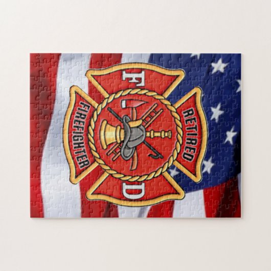 Gepensioneerde brandweerman legpuzzel (Horizontaal)