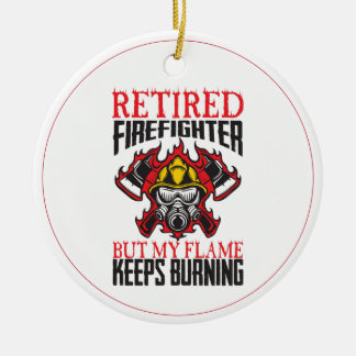 Gepensioneerde brandweerman - Mijn vlam blijft bra Keramisch Ornament