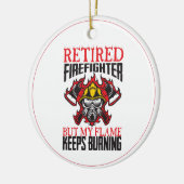 Gepensioneerde brandweerman - Mijn vlam blijft bra Keramisch Ornament (Links)
