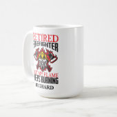 Gepensioneerde brandweerman - Mijn vlam blijft bra Koffiemok (Voorkant links)