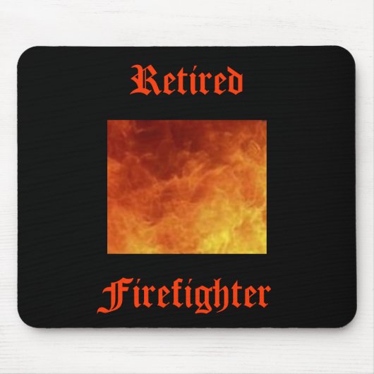 Gepensioneerde brandweerman Mousepad Muismat (Voorkant)