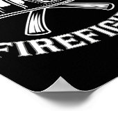 Gepensioneerde brandweerman poster (Hoek)