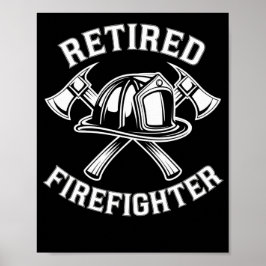 Gepensioneerde brandweerman poster