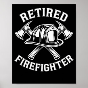 Gepensioneerde brandweerman poster