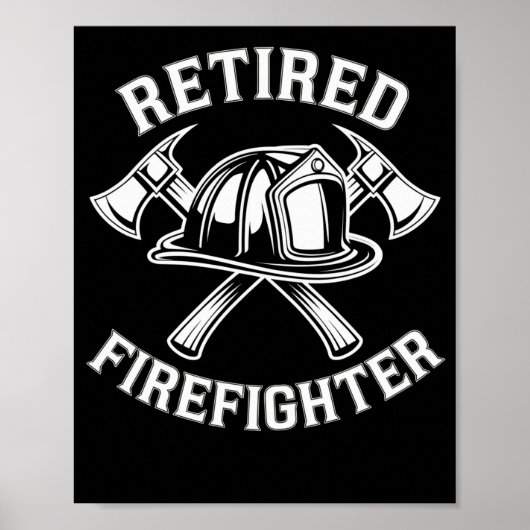 Gepensioneerde brandweerman poster (Voorkant)