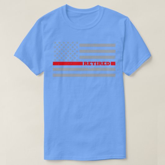 Gepensioneerde brandweerman Thin Red Line Flag T-shirt (Design voorkant)
